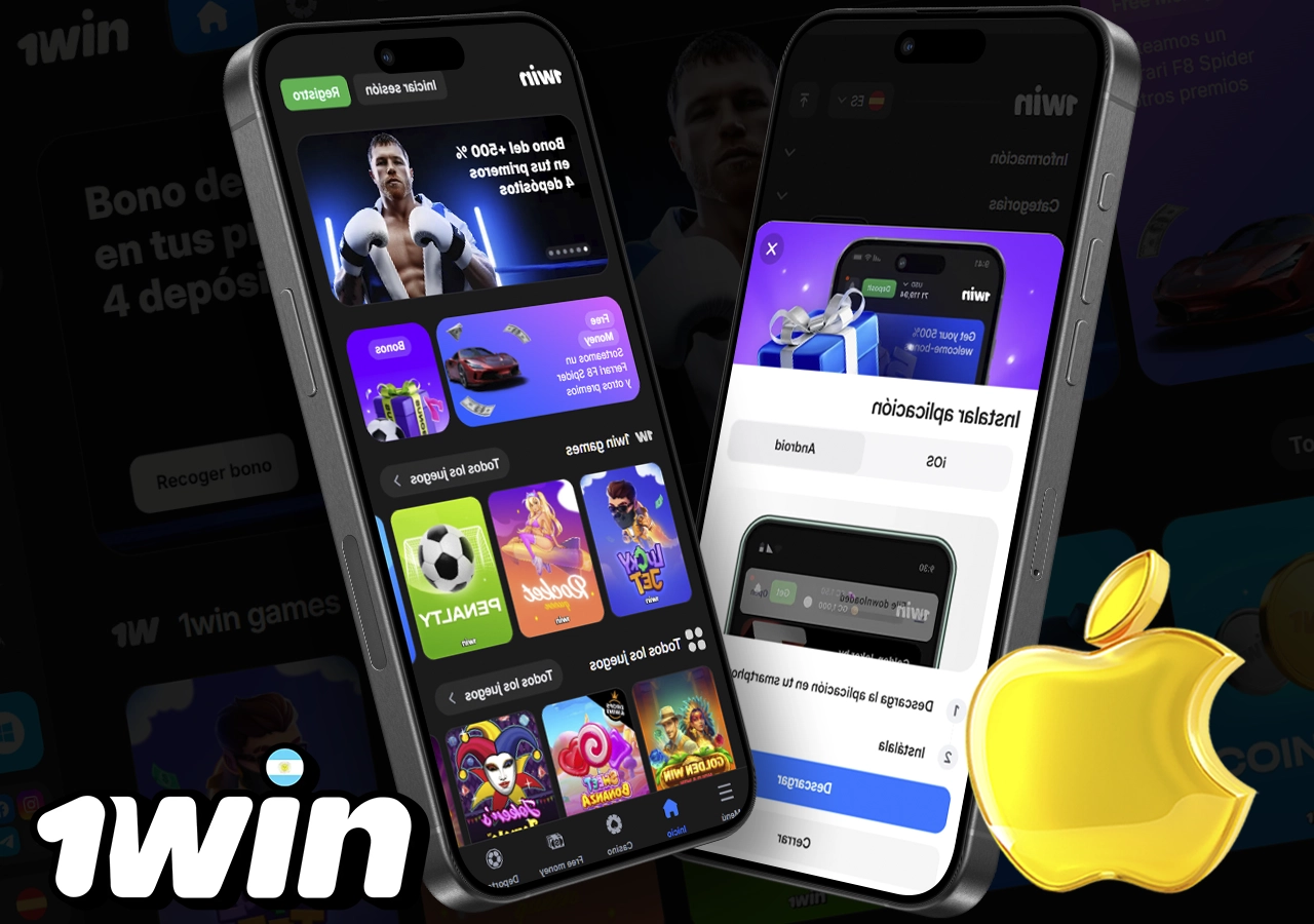 Aplicación móvil 1win para iOS